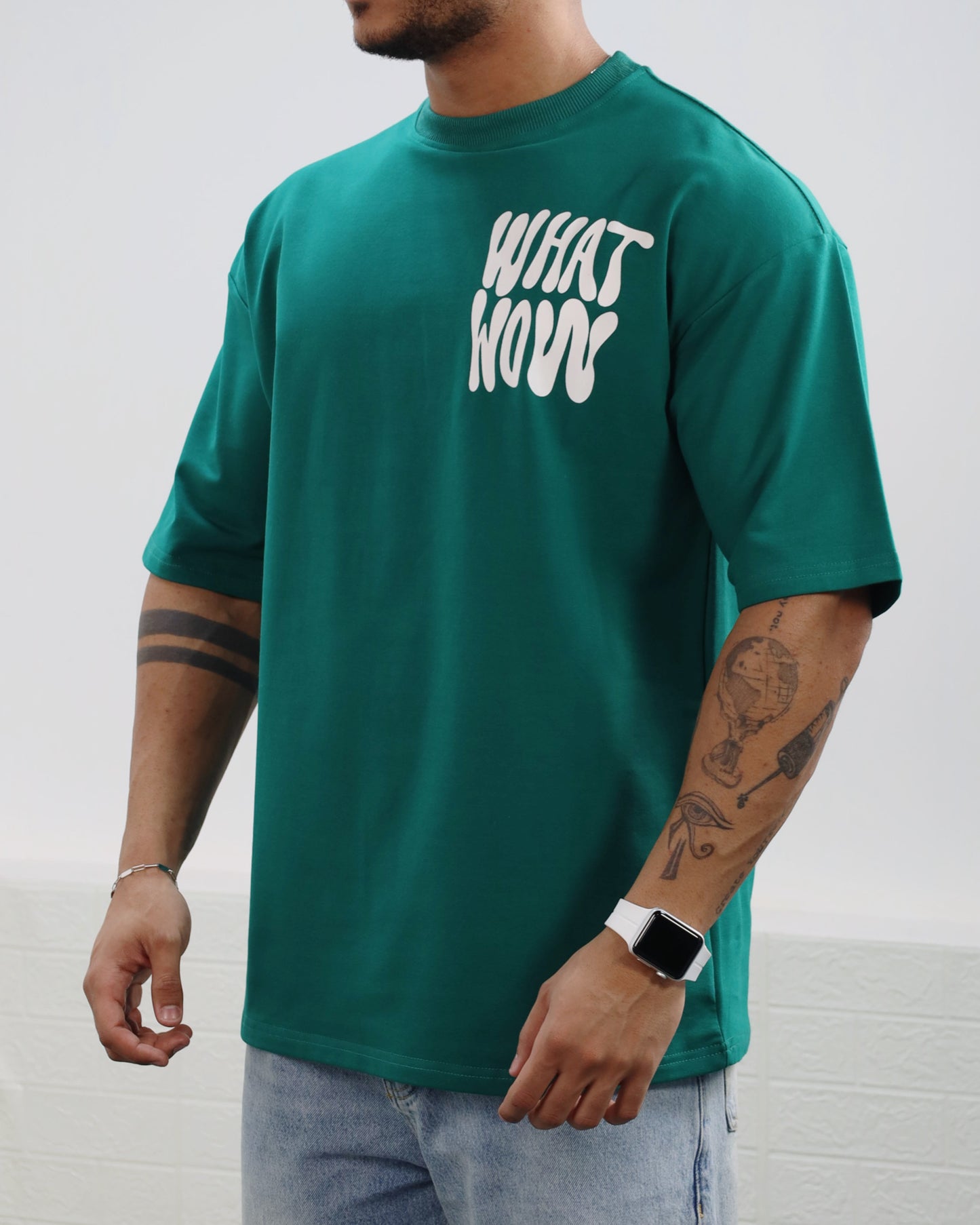 WHAT WOW T-shirt Dark Green