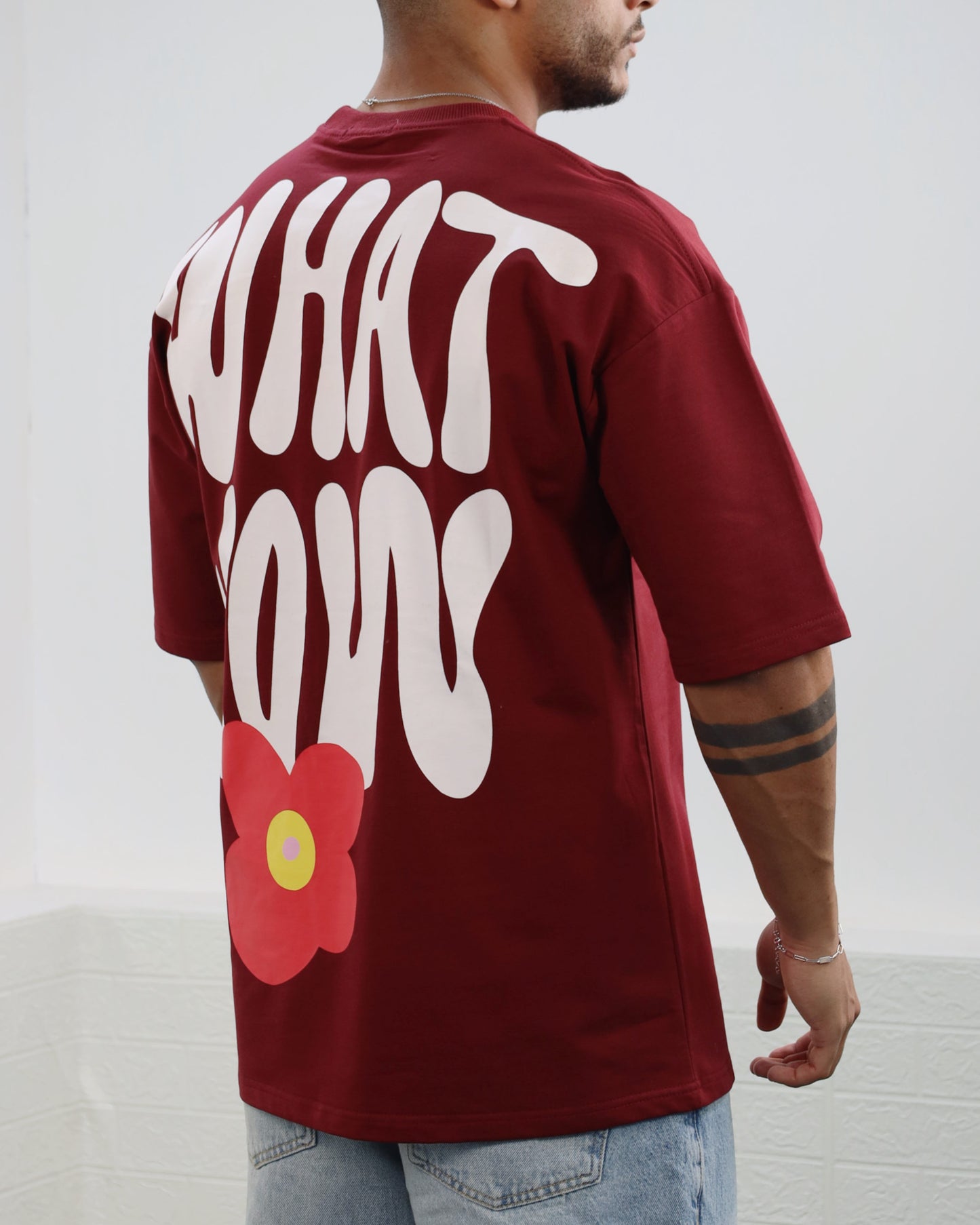 WHAT WOW T-shirt Maroon