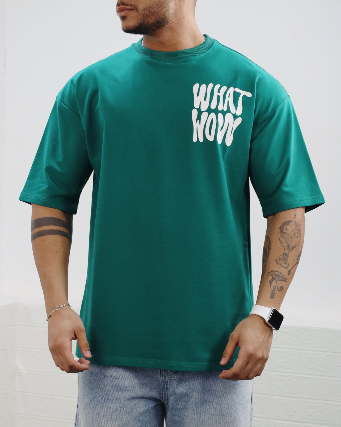 WHAT WOW T-shirt Dark Green