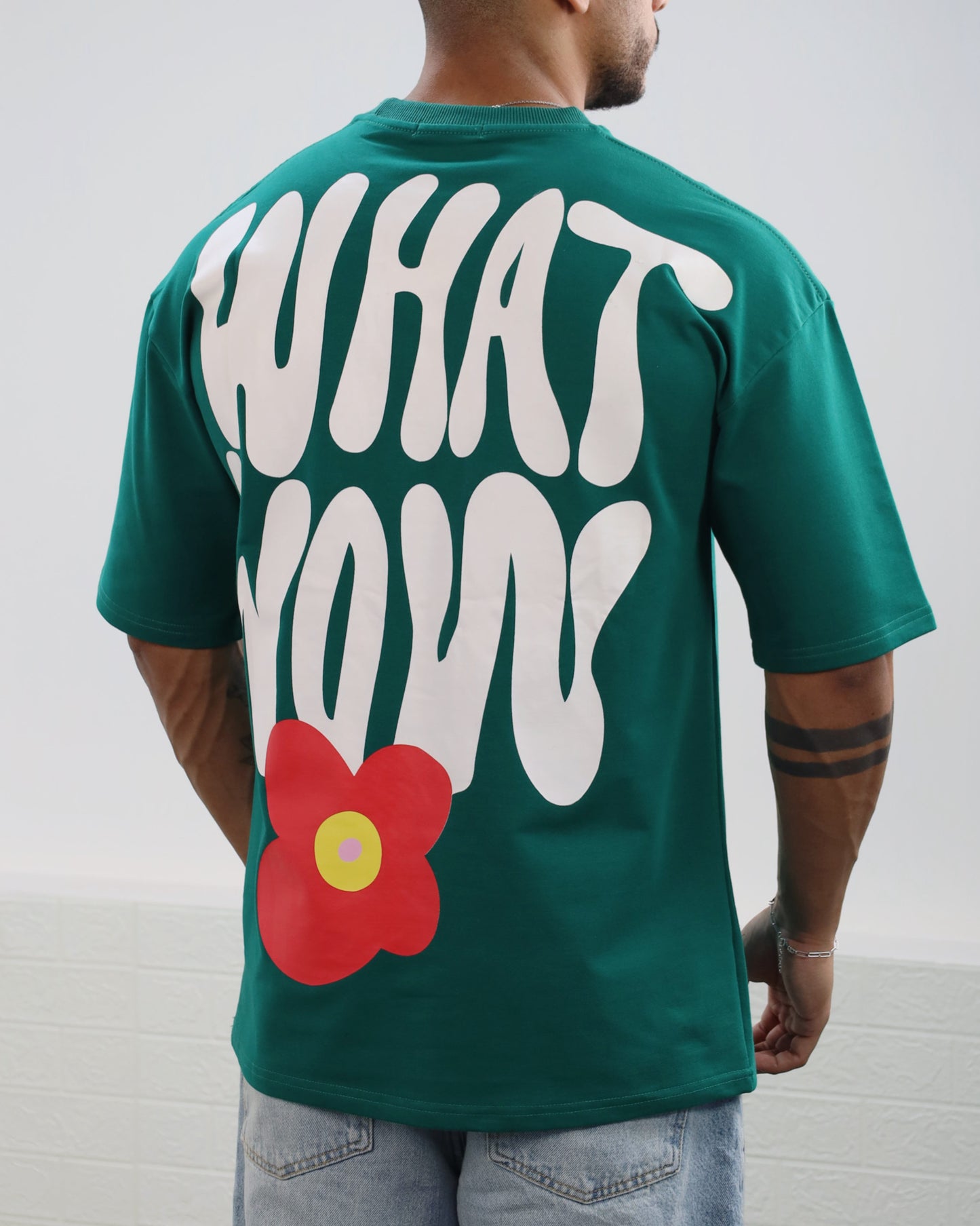 WHAT WOW T-shirt Dark Green