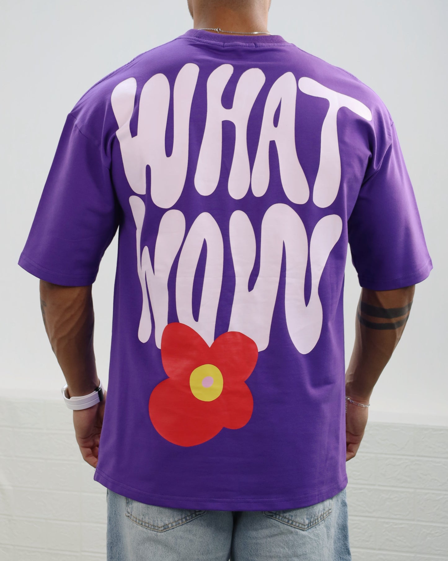 WHAT WOW T-shirt Purple