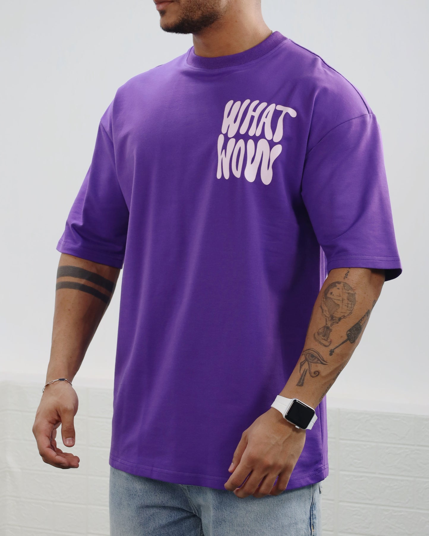 WHAT WOW T-shirt Purple