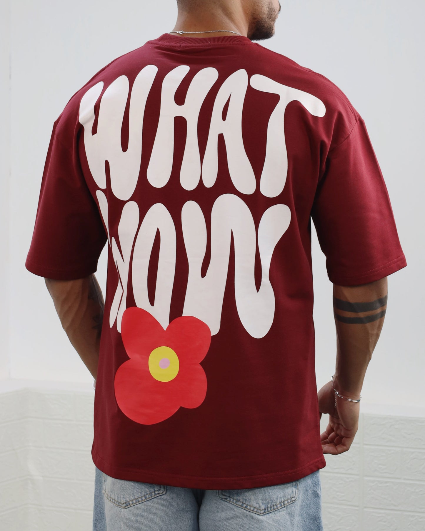 WHAT WOW T-shirt Maroon