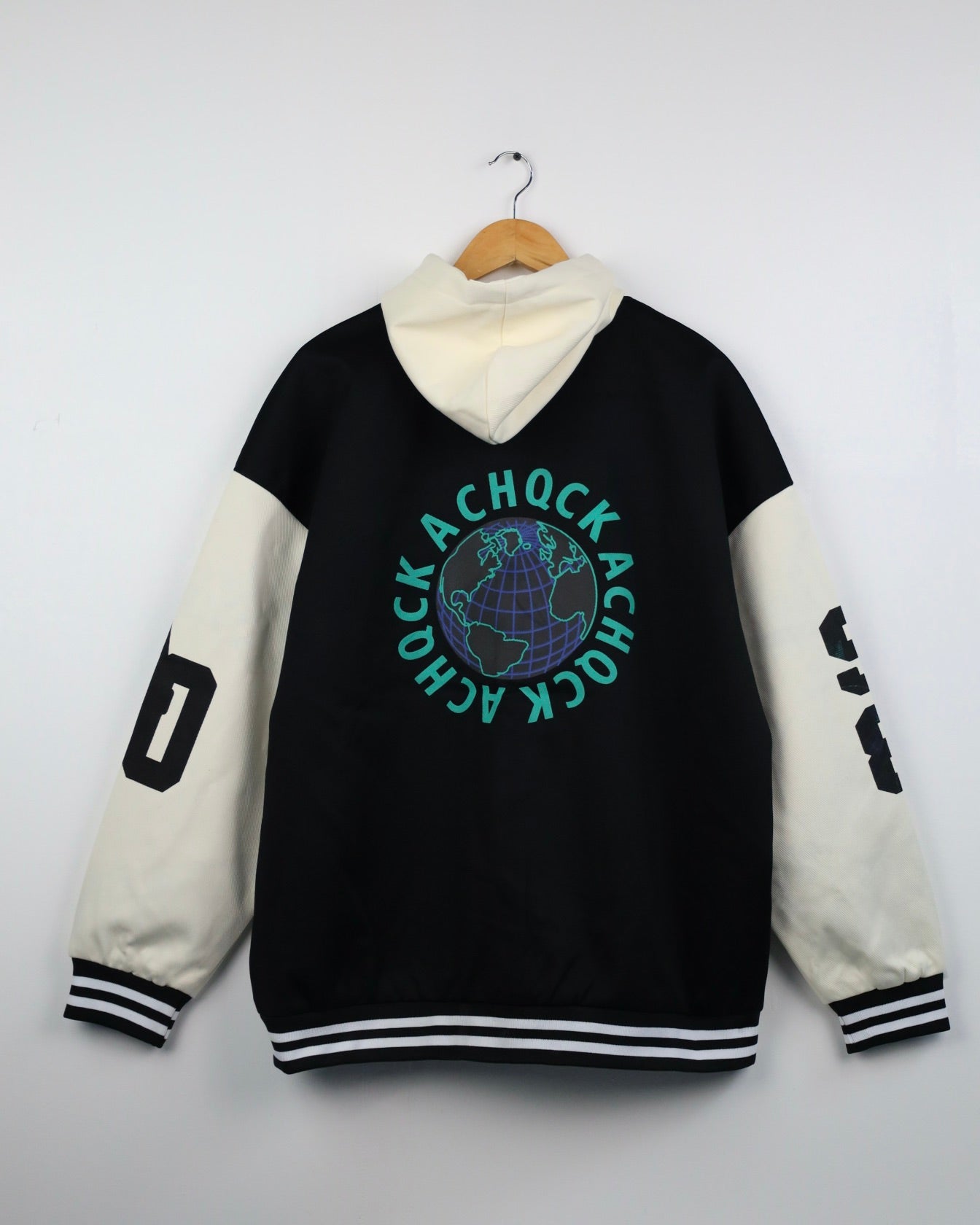 Spring and Autumn Cardigan Hooded Baseball (Black)