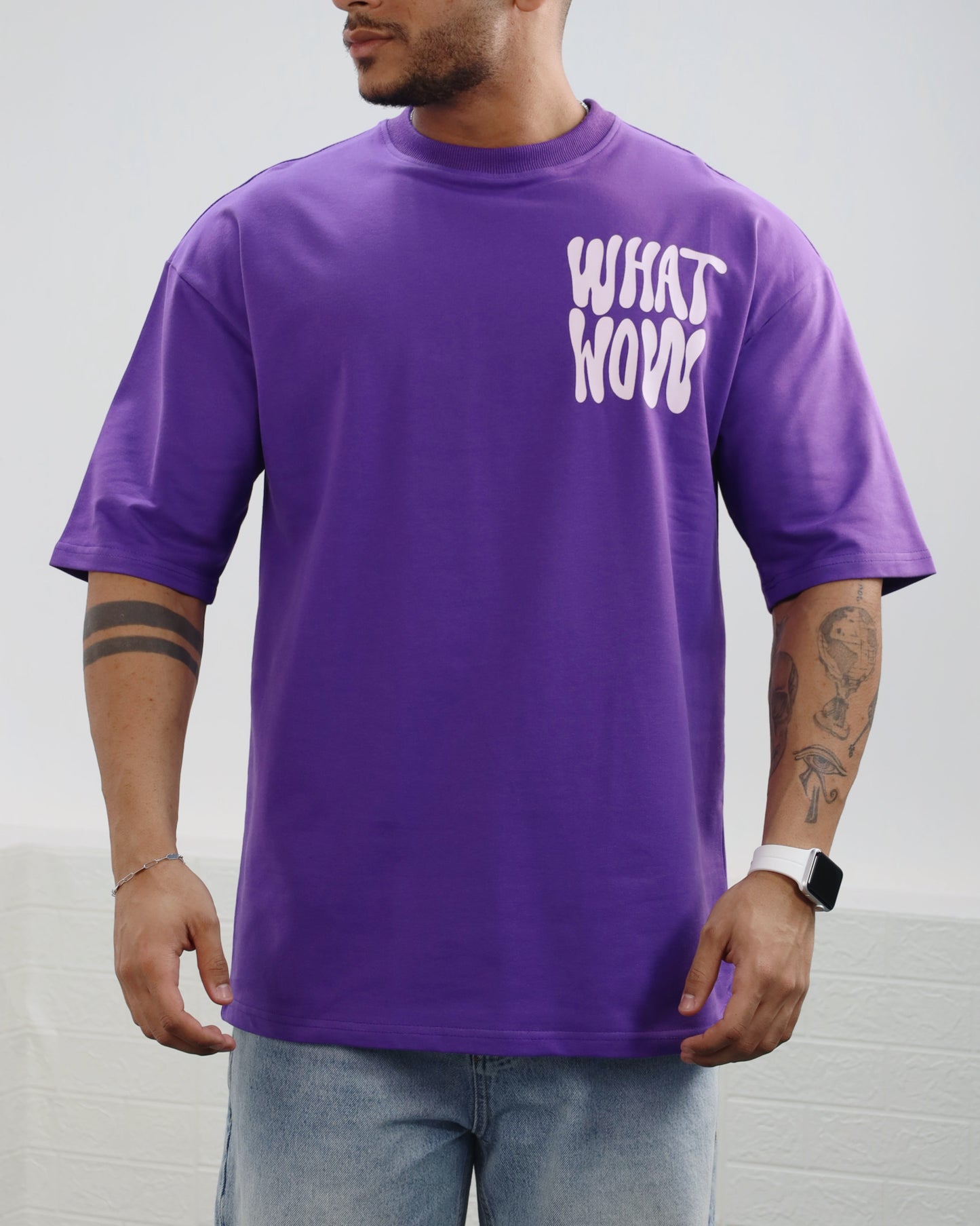 WHAT WOW T-shirt Purple