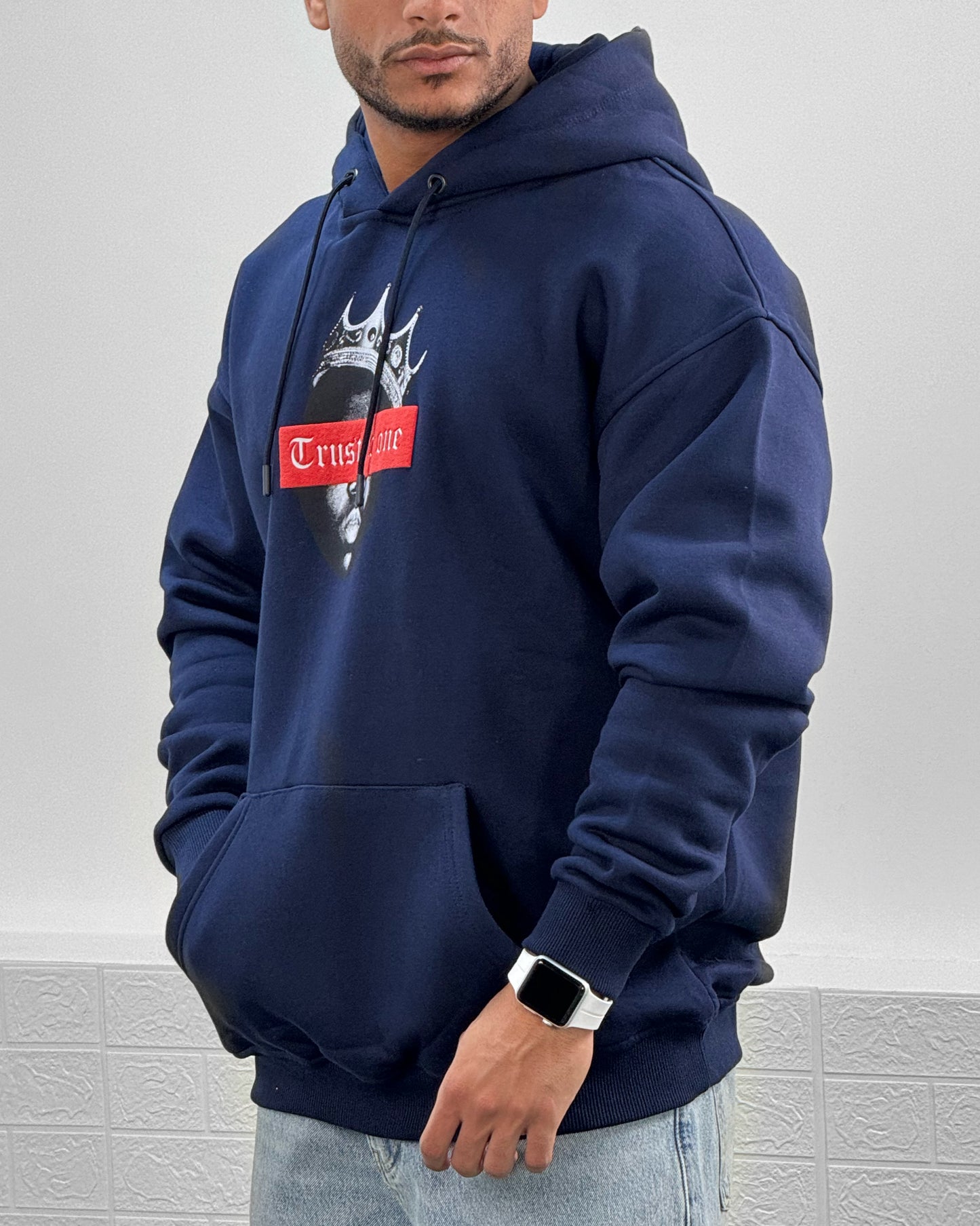 Trust no one hoodie Navy Blue