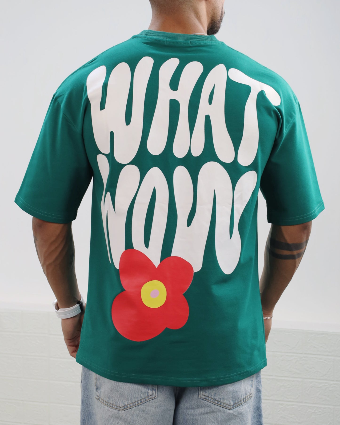 WHAT WOW T-shirt Dark Green