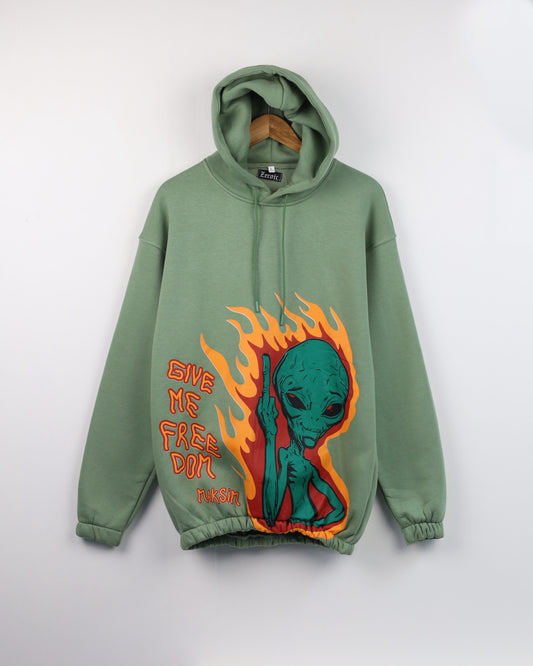 GIVE ME FREEDOM Hoodie (Light Olive)