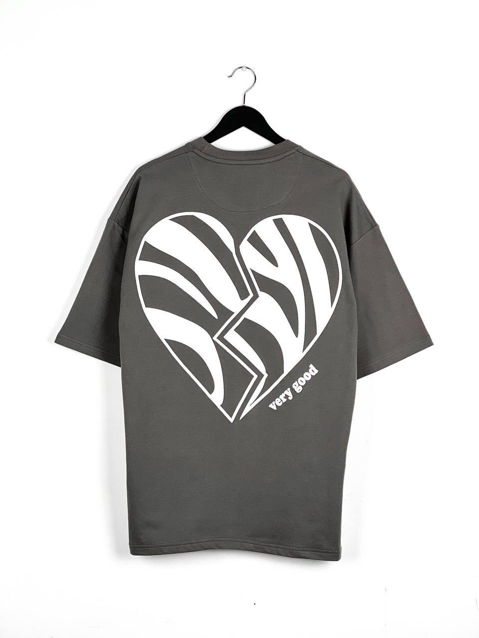 Grey Broken Heart T-shirt (TS005)