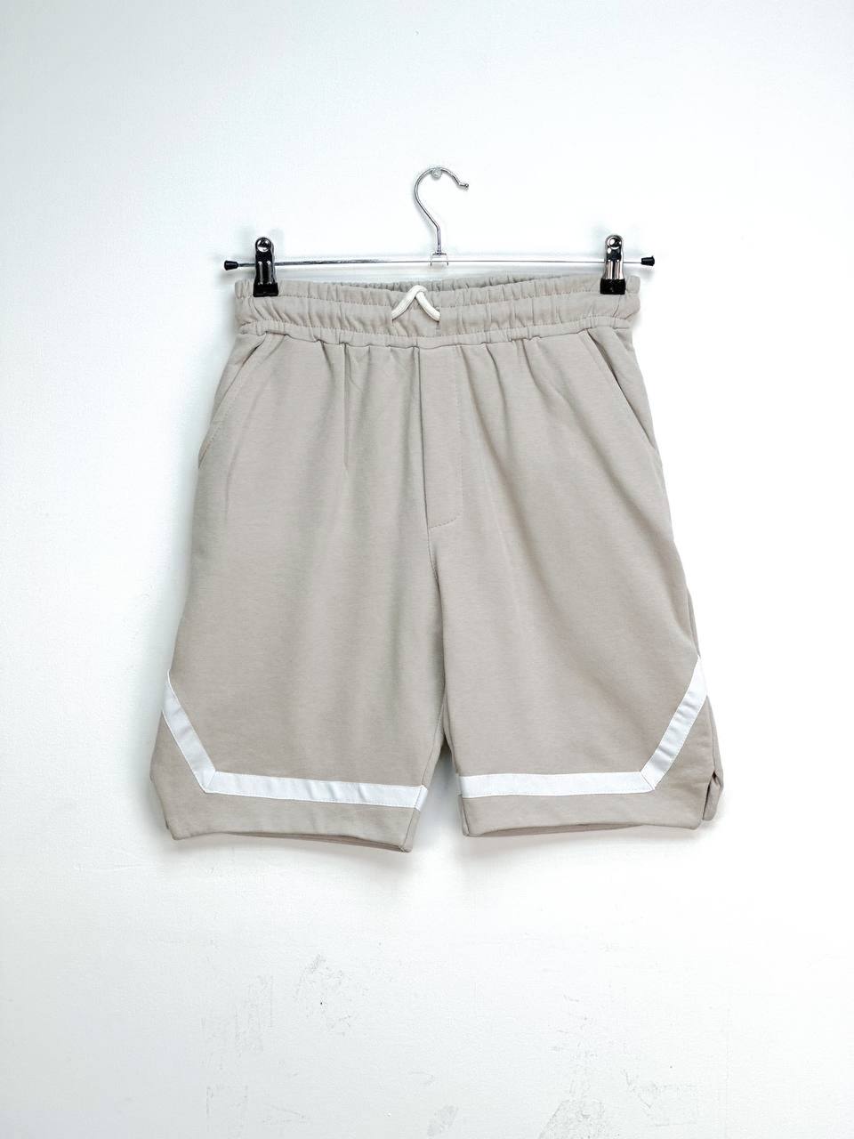 Beige Stripes Cotton Short (S002)