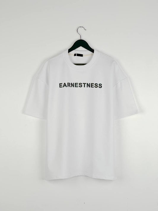 White EARNESTNESS T-shirt (TS015)