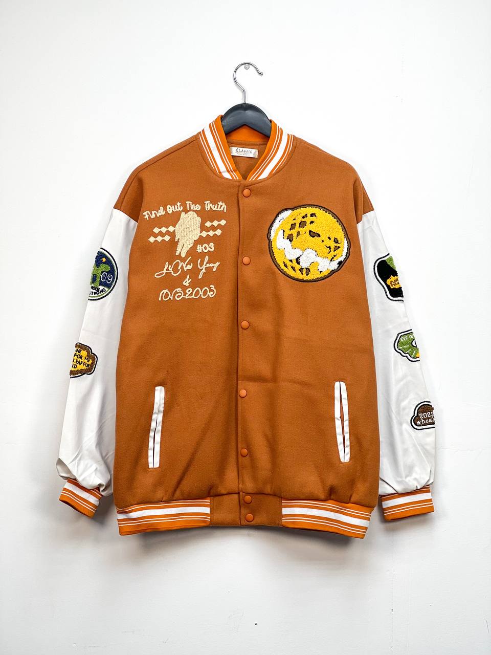 Light Orange Varsity Jacket (JK002)