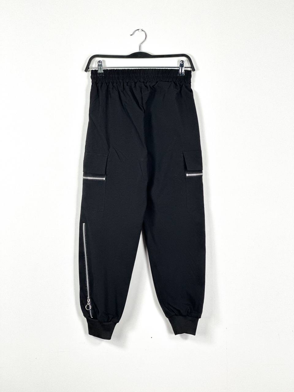 Black Zipper Cargo Sweatpants (SP002)