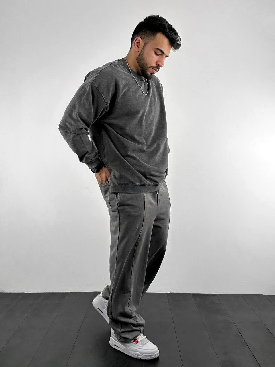 Acid wash Sweatshirt &  Pant Set (PS002)