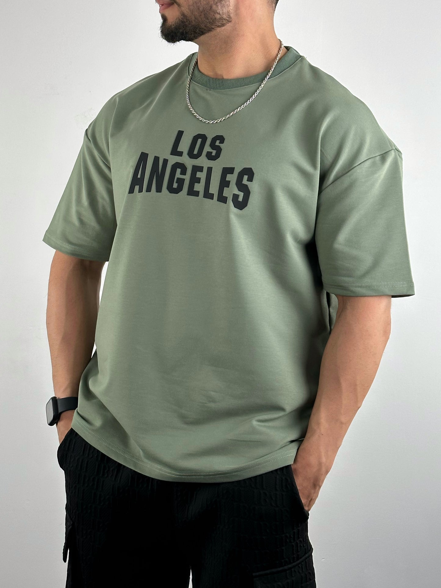 Light Green Los Angelos T-shirt (TS014)