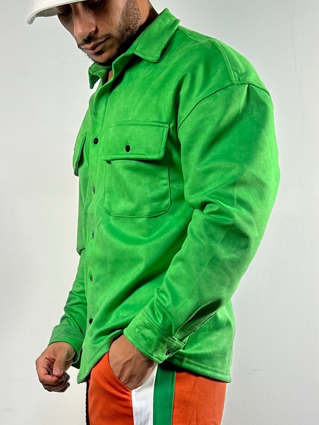 Green suede Shirt (SH001)