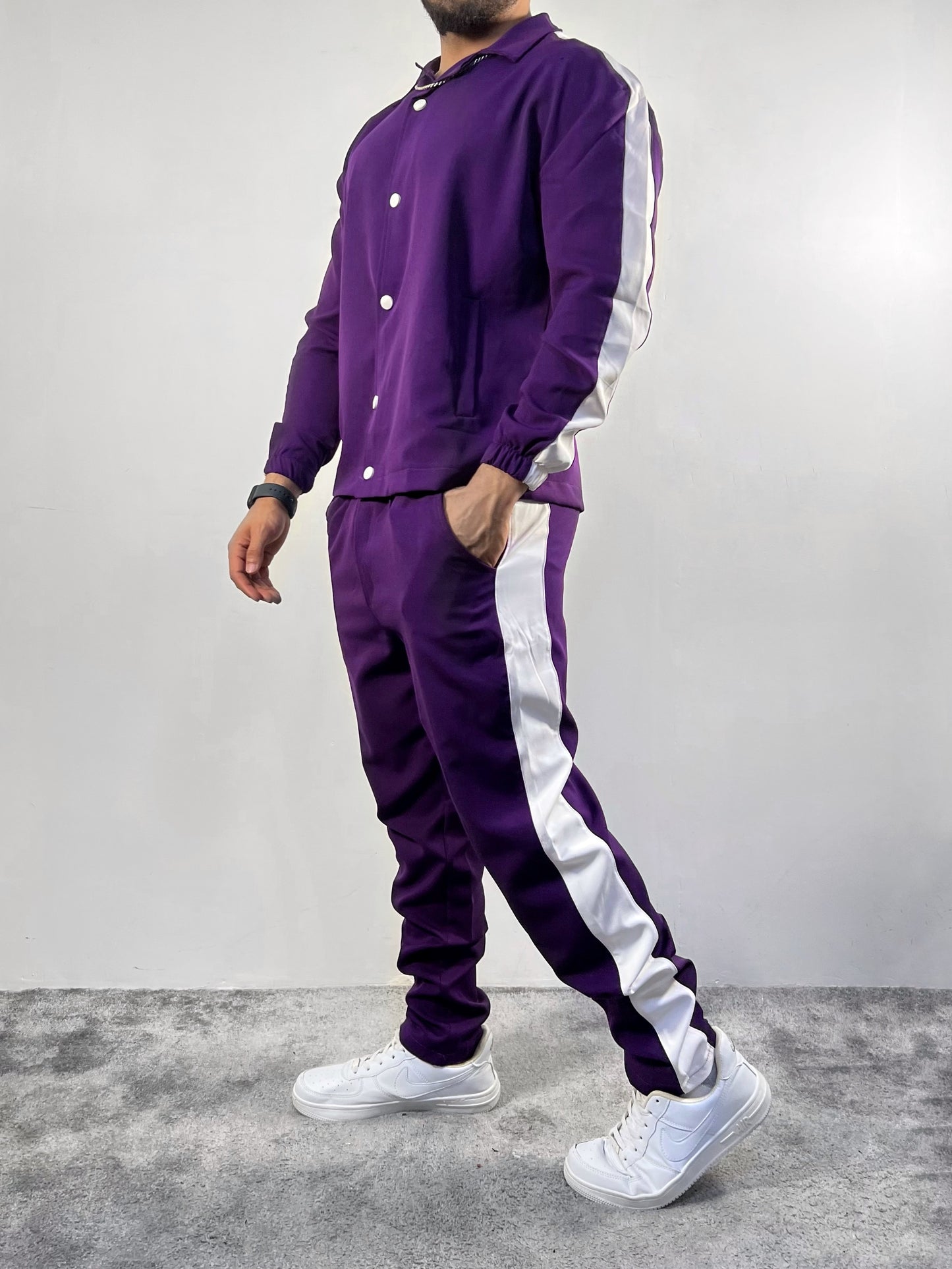 Violet Pant & Shirt Side Strip Set (PS001)