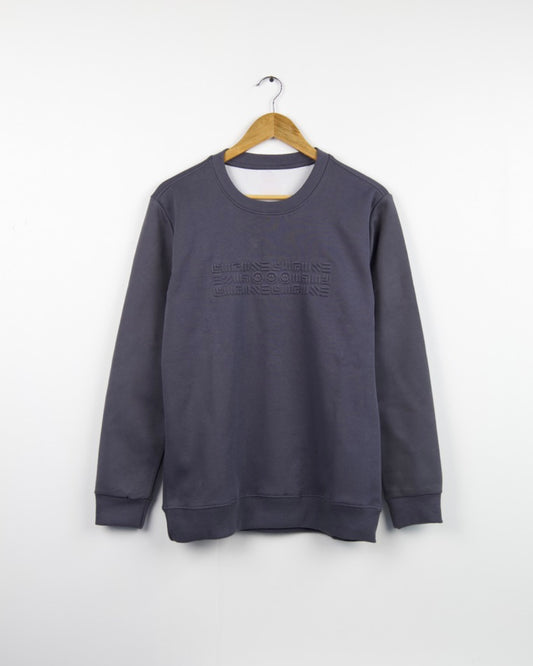 Puff text sweatshirt (grey)